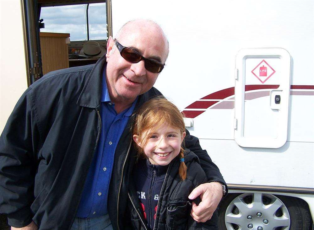 Young Ramsgate actress Jessica Stewart with Bob Hoskin, her co-star in Ruby Blue
