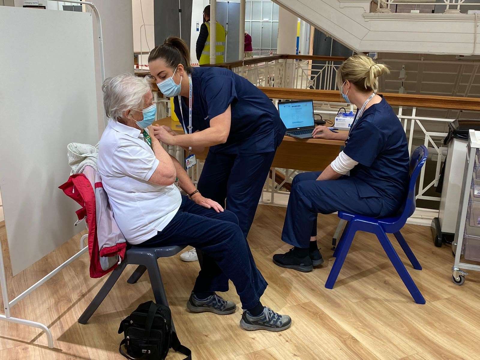 People have received vaccinations at the former Debenhams in Folkestone today. Picture: Barry Goodwin