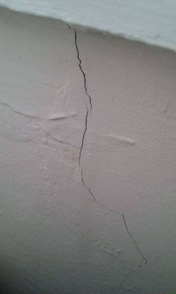 Cracks have appeared in her home