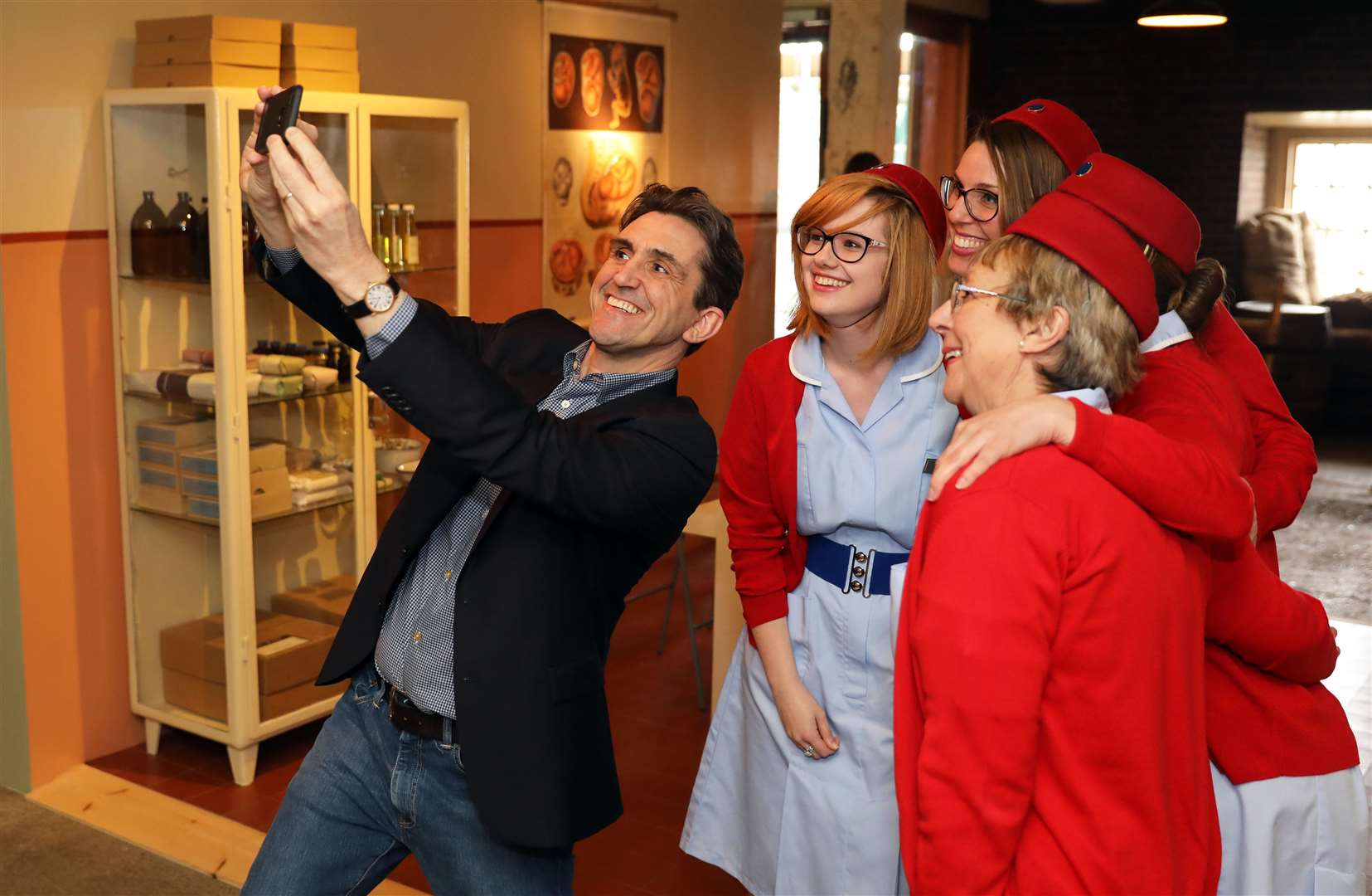 Call the Midwife tours have been popular. Actor Stephen McGann, who plays Dr Turner, with the midwife tour guides