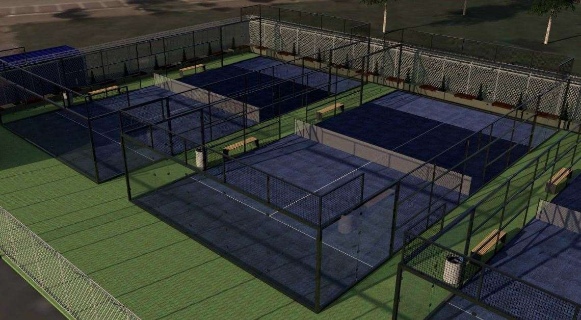 The new padel tennis courts in Deal will be open all year round. Picture: Play Padel Club