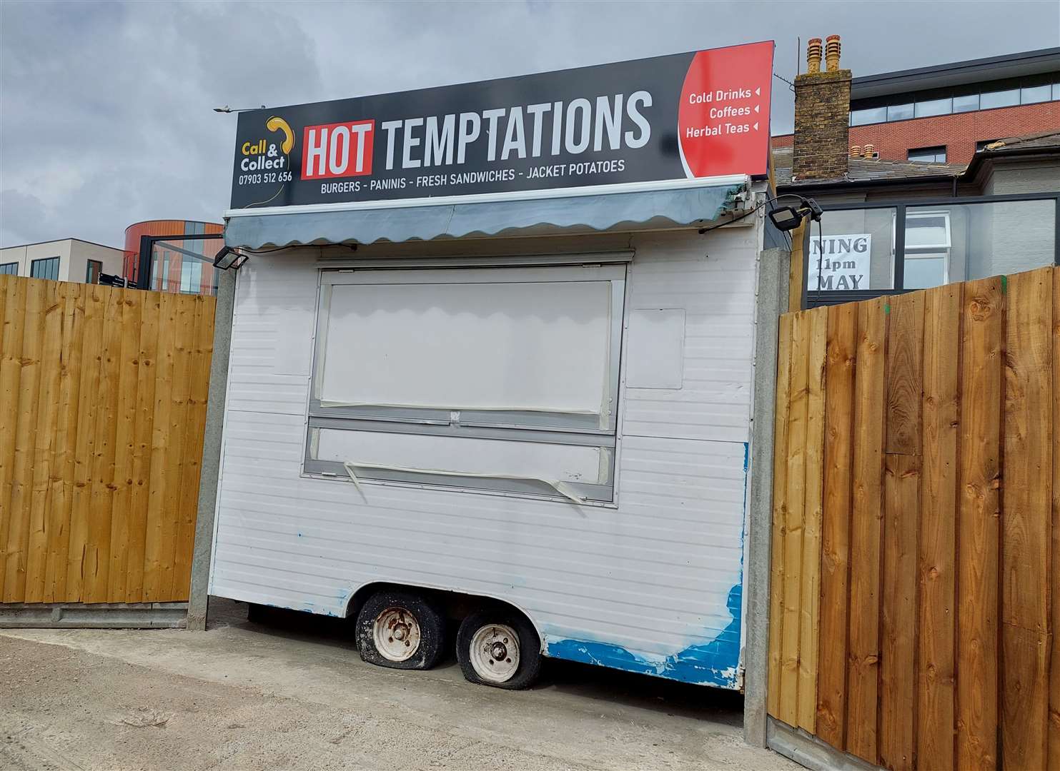The short-lived kebab van will now serve burgers, jacket potatoes and other items
