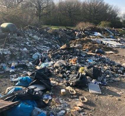 Fly-tipping concerns have been raised with the council along the access road to Barnfield Park, near New Ash Green