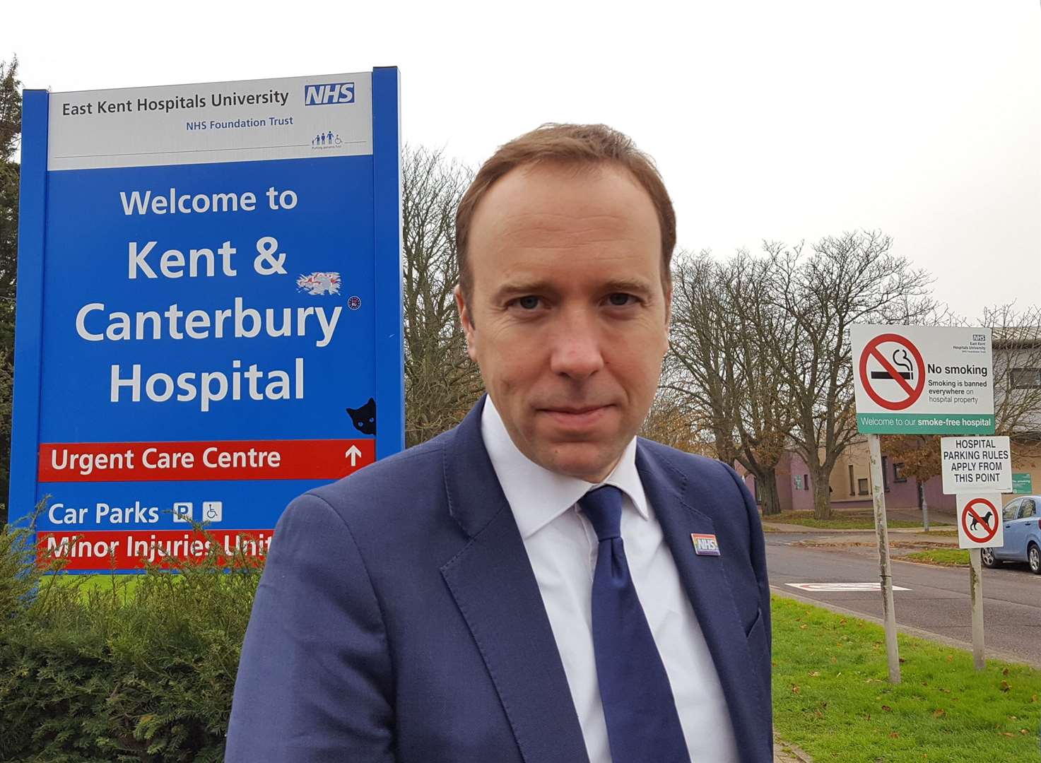 Health Secretary Matt Hancock visited the Kent and Canterbury Hospital last year