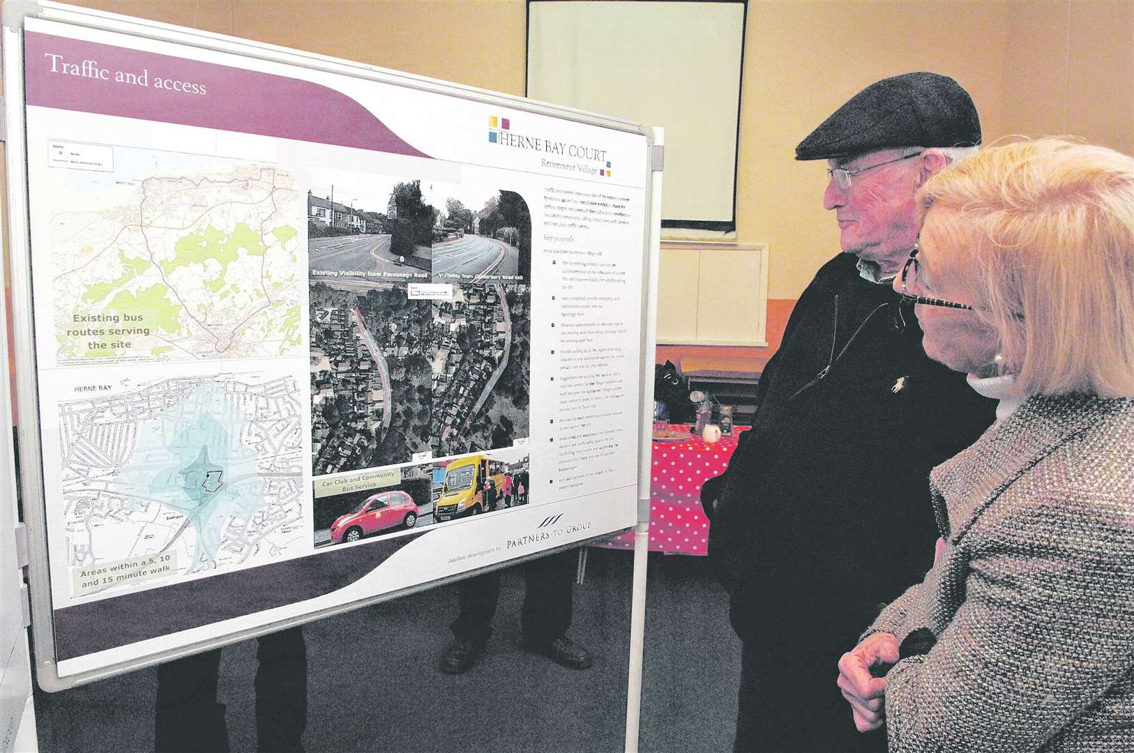 Residents at the exhibition of plans and impressions of Herne Bay Court in 2012. Picture: Chris Davey