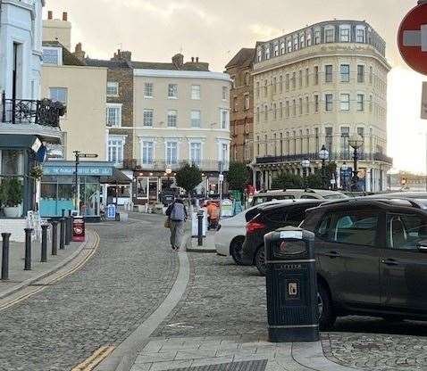 The sun wasn’t shining in Margate while we were there but Mrs SD took this shot from outside the pub because she believes it could be ‘a scene from almost any European city’