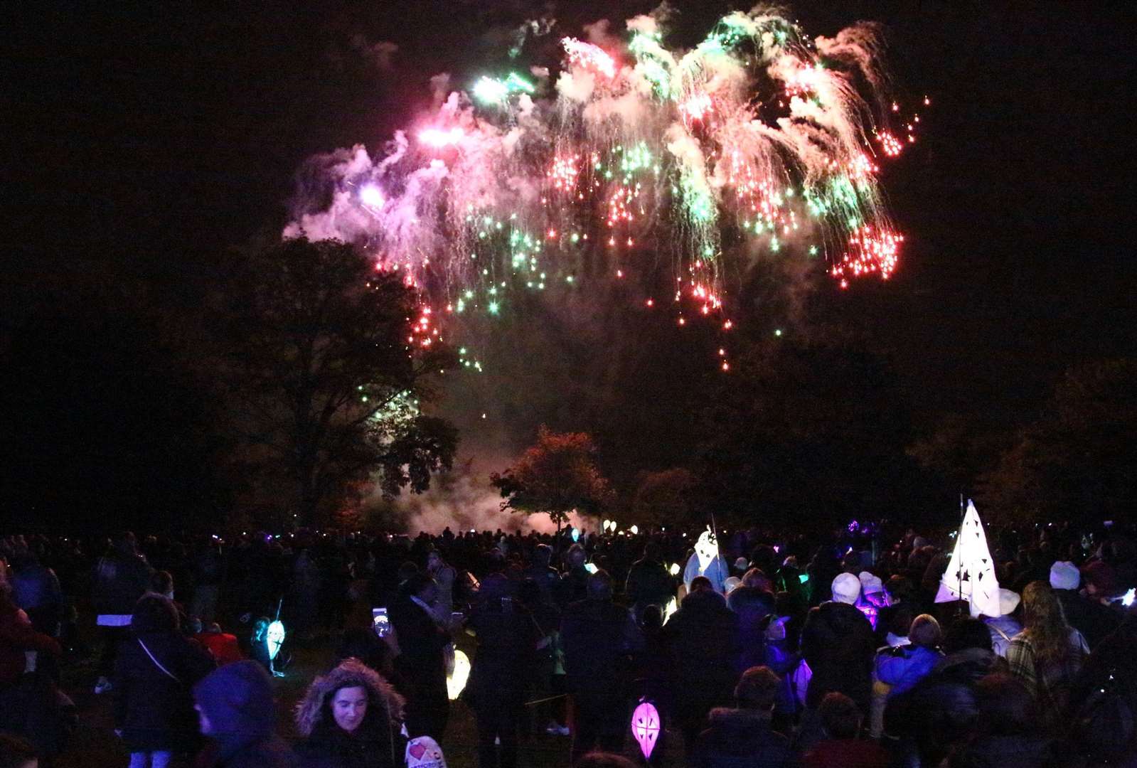 Fireworks above Central Park, Dartford