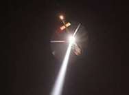 The police chopper searches central Canterbury,