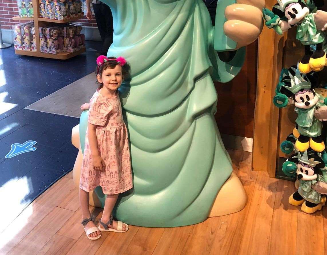 Nellie-Rose at the Disney store in New York