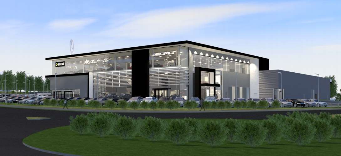 What the proposed car dealership will look like