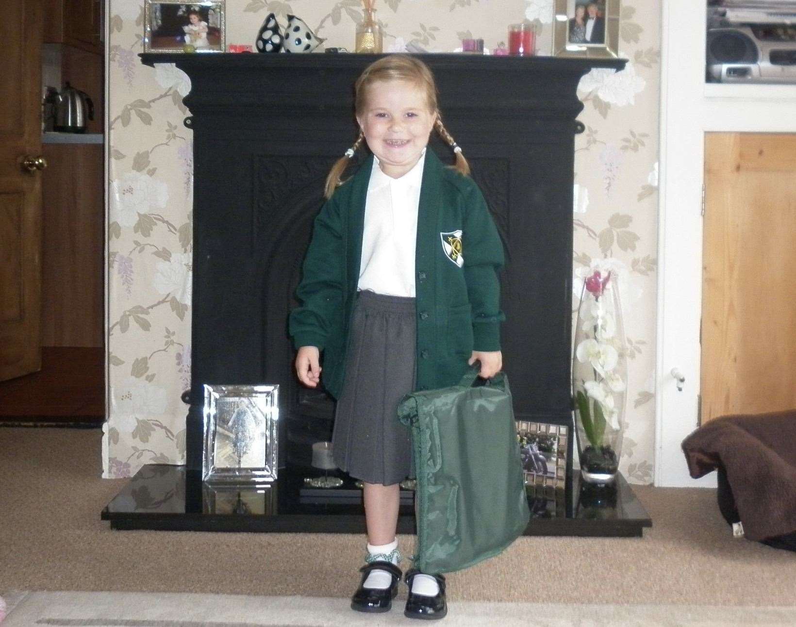 Lilly Beckett's first day at primary school - a feat made possible by her liver-donor dad from Margate