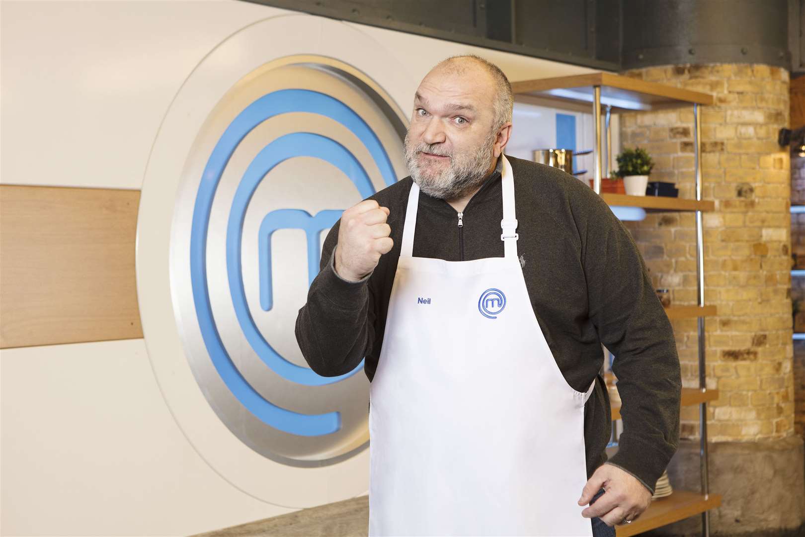 The former footballer came out fighting as he debuted on Celebrity Masterchef last night. Picture: BBC/Shine TV (16064090)