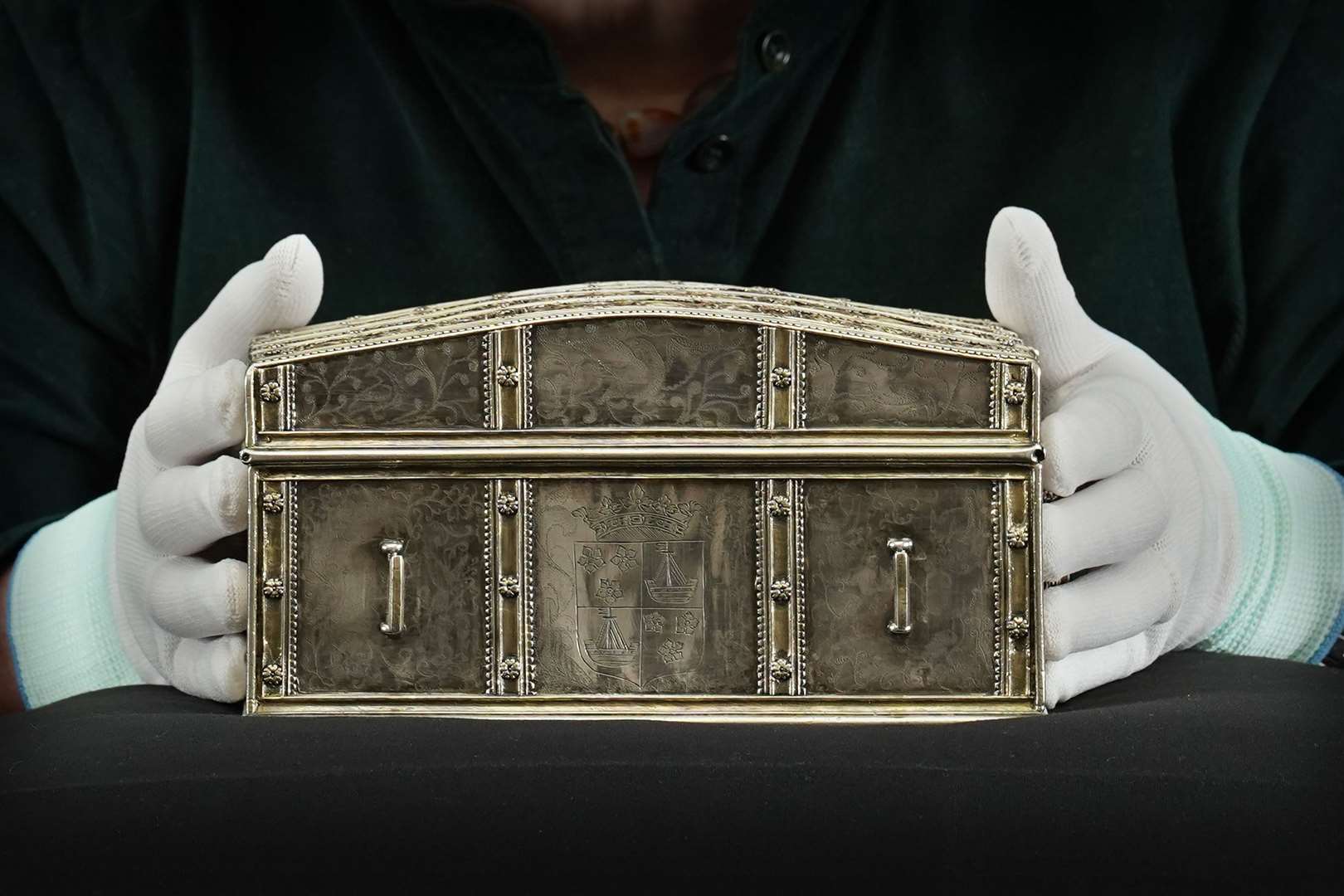The casket is made of French silver (Stewart Attwood/National Museums Scotland/PA)