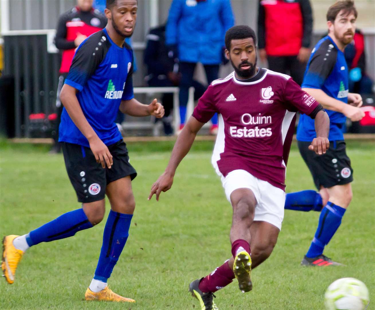 Canterbury City (maroon) are ninth in the Southern Counties East League Picture: David Mullaney