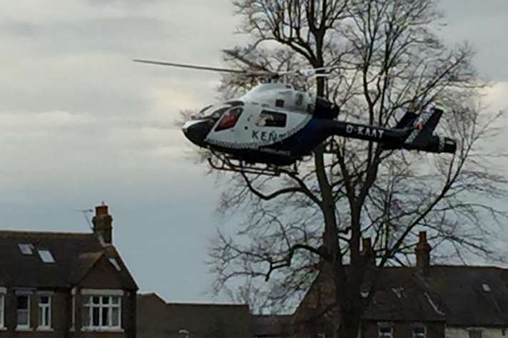 An air ambulance crew also attended the scene (pic: Christine Barnham)