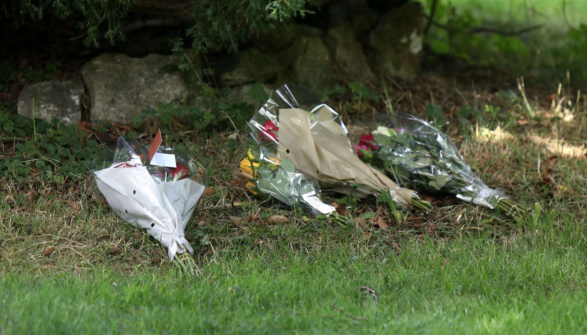 Tributes left at the scene of the crash in Mundy Bois Road, Egerton. Picture: UKNiP