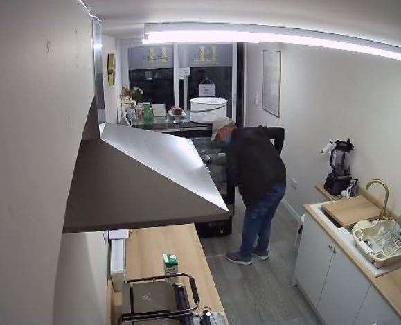 Security camera footage appeared to show the man stealing a drink from the counter