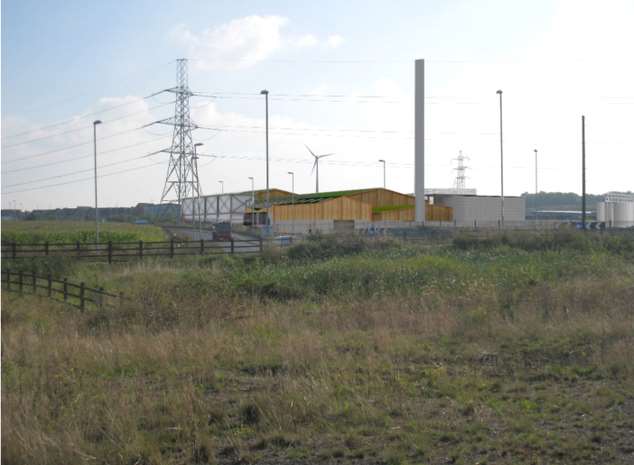An artists' impression of the controversial power plant