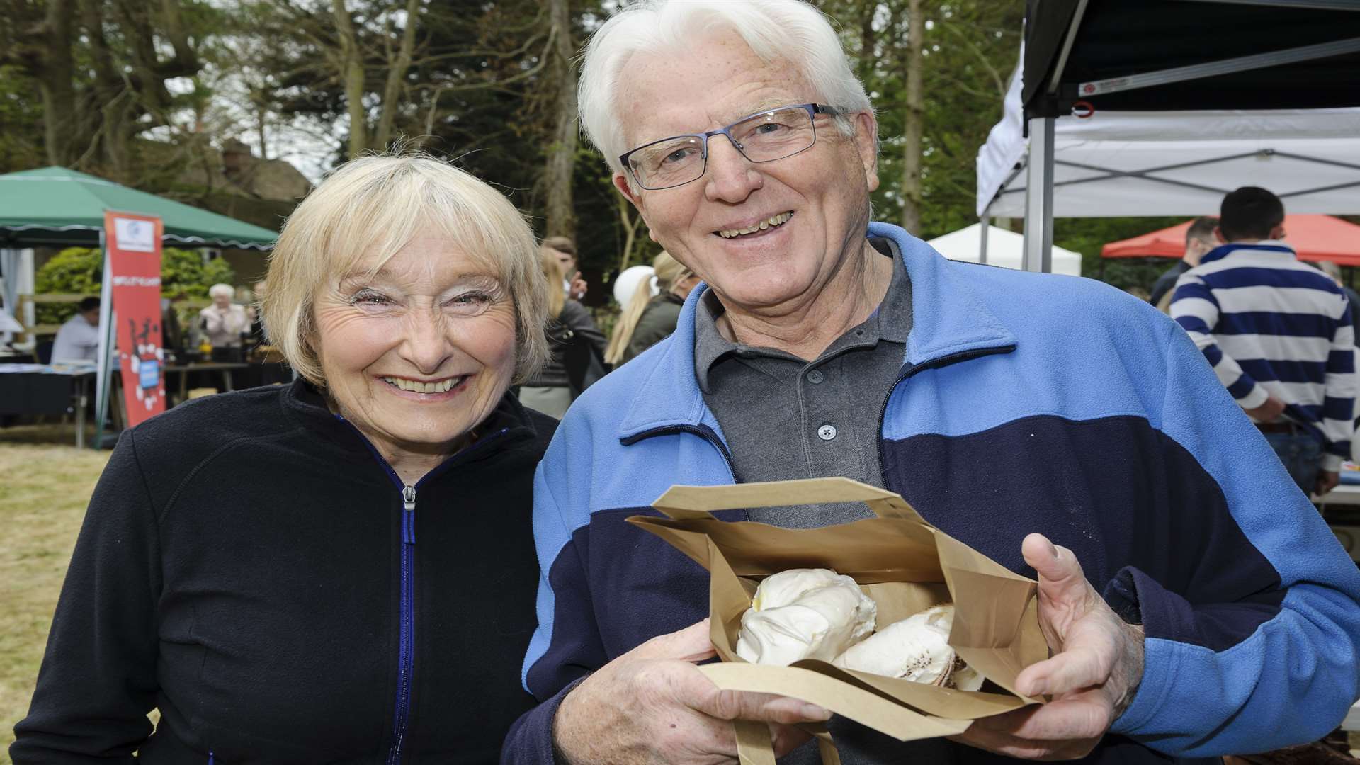 Jan and Jim Crabb with meringues from Whisk Bakery. Picture: Andy Payton