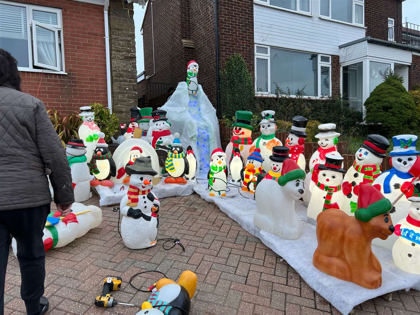 The family are hoping the Christmas display will be the biggest in the UK