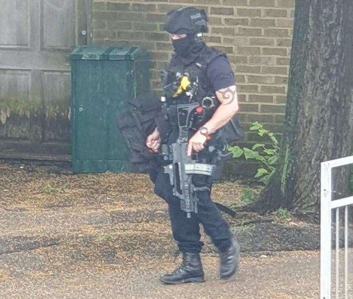Armed police officers were in Ingram Road after an incident at 9am