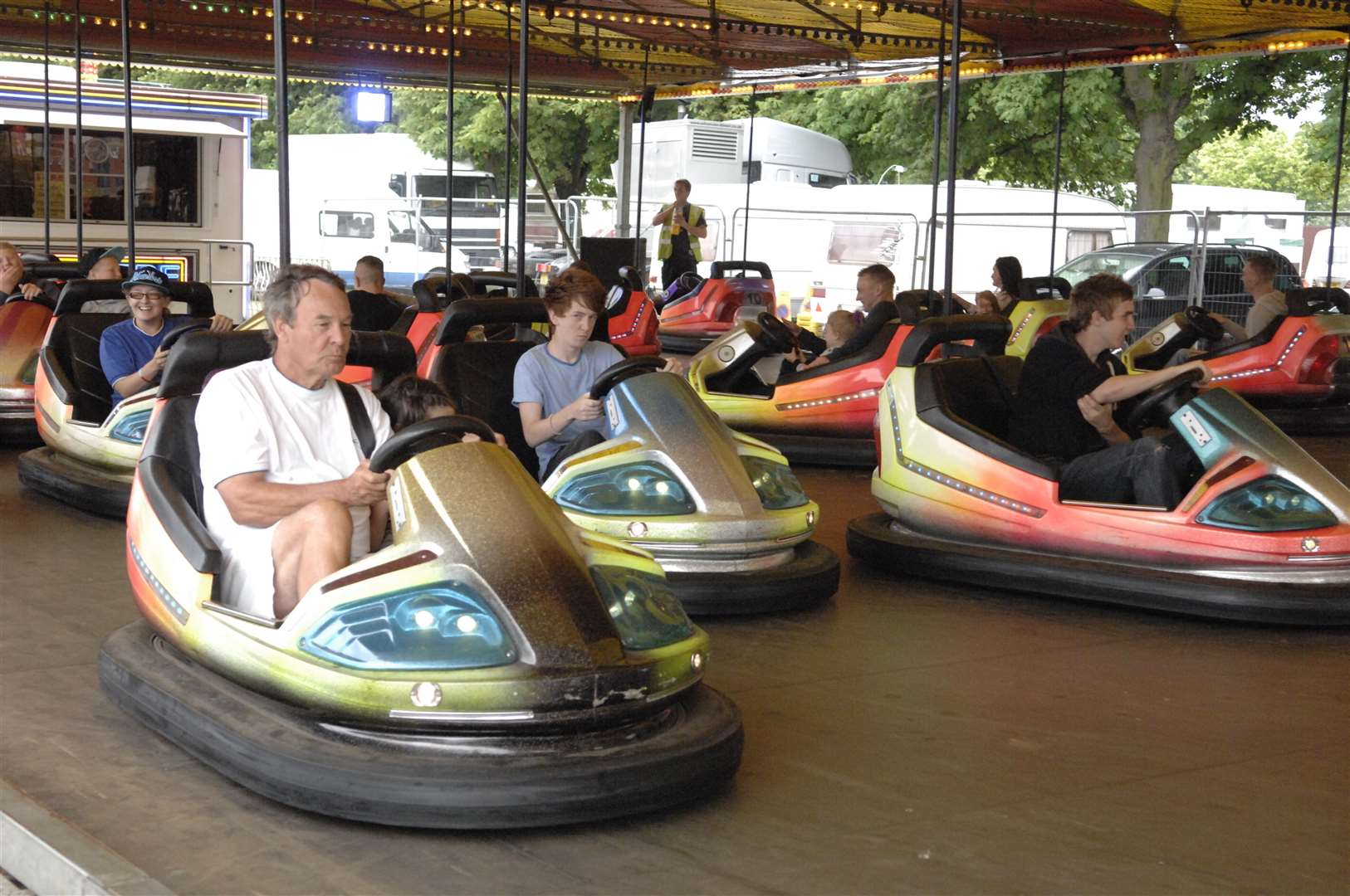 Dodgems at the funfair in Memmorial Park in August, 2013