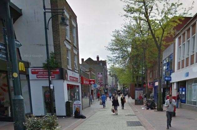 The theft is alleged to have taken place at a bakery in Chatham High Street. Photo: Google