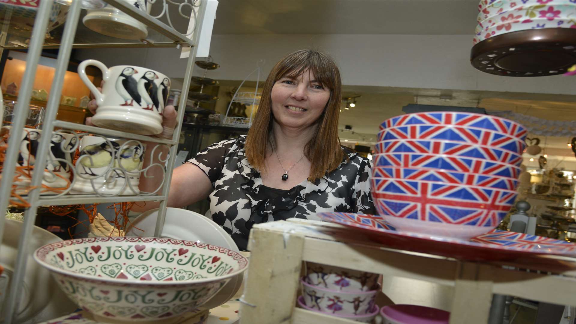 Owner of Harper's gift shop in Maidstone, Kate Joy, has