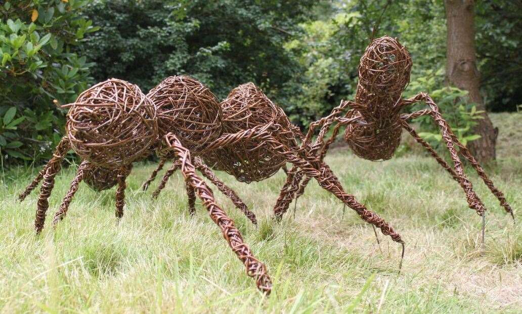 Find all of the willow ant sculptures at Emmetts Garden’s ‘Anta Claus’ trail. Picture: Andy Campbell