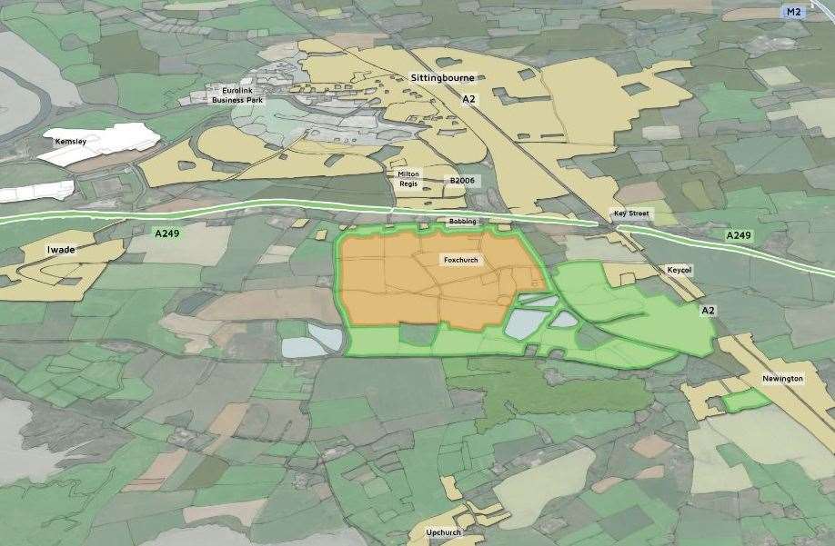 More details about plans for a development of up to 3,000 homes at Bobbing, called the Foxchurch Garden Village, have been released by Appin