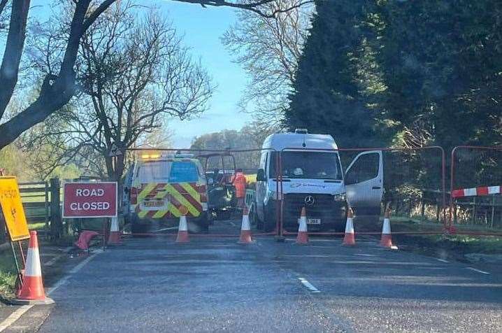 The A28 was shut between Ashford and Canterbury. Picture: Hailey Sullivan