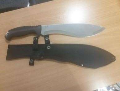 A knife seized by police during a six week operation targetting orgainsed crime networks