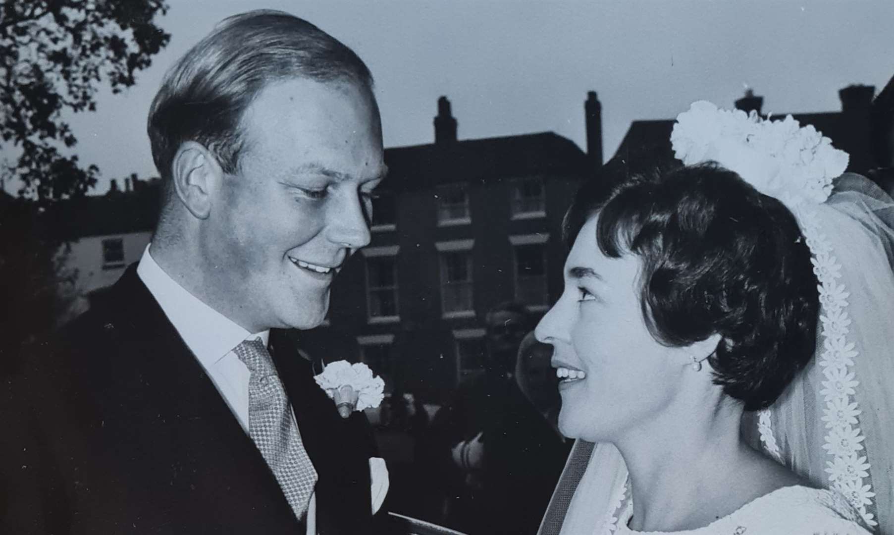 The couple on their wedding day in 1964