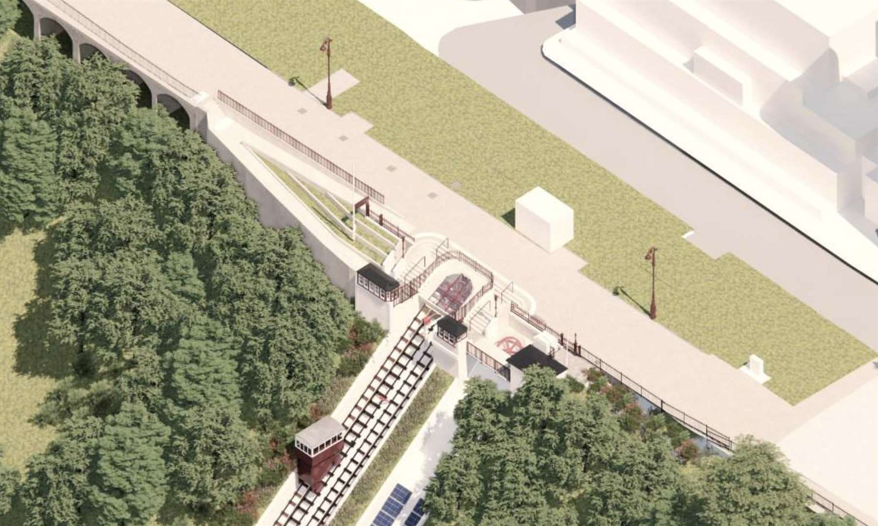 The lift would link the Leas to the Shoreline housing development on the seafront. Photo: ACME/Leas Lift Folkestone