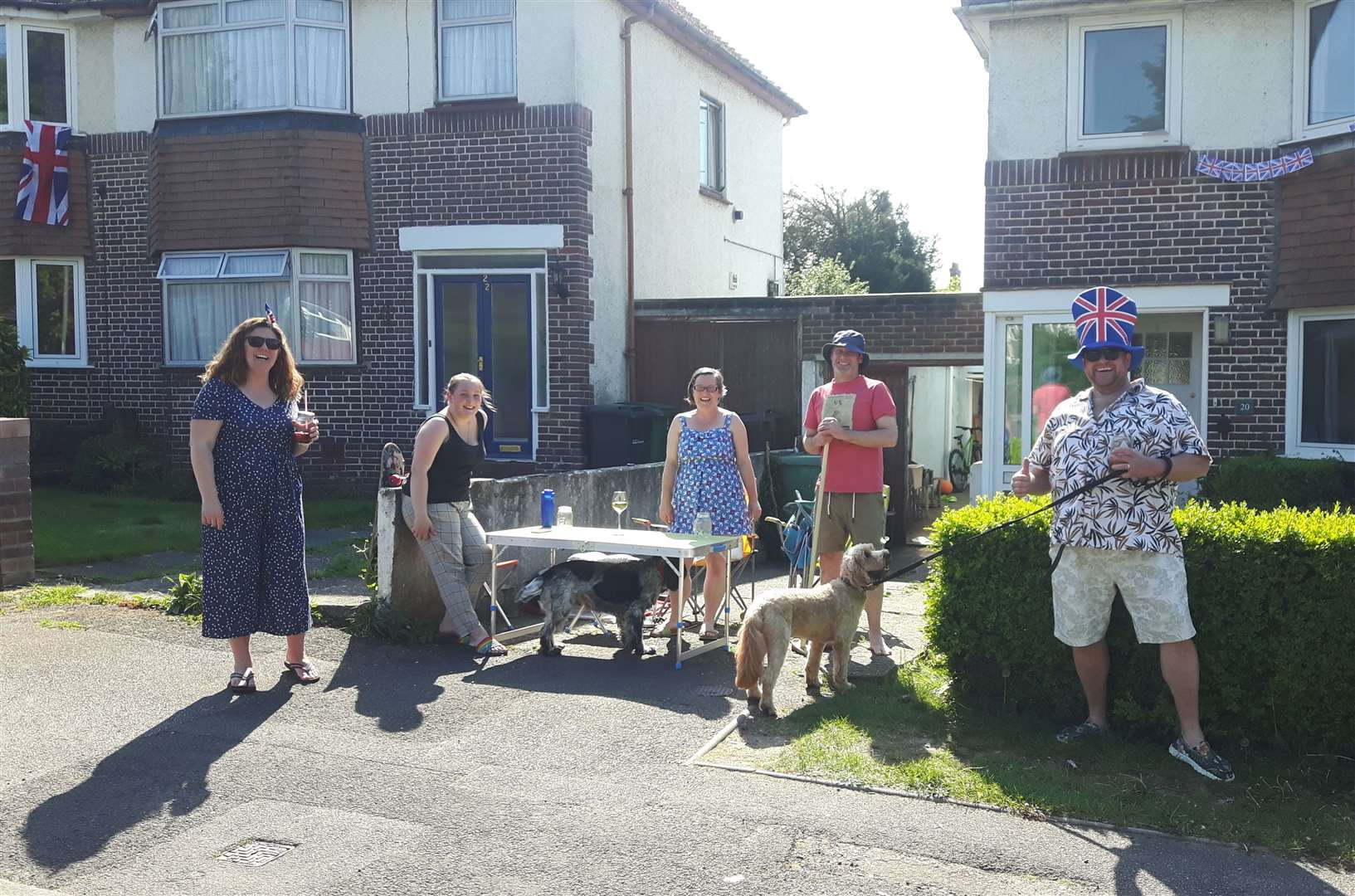 Residents of Greenside, Maidstone, had to make their street party socially-distanced