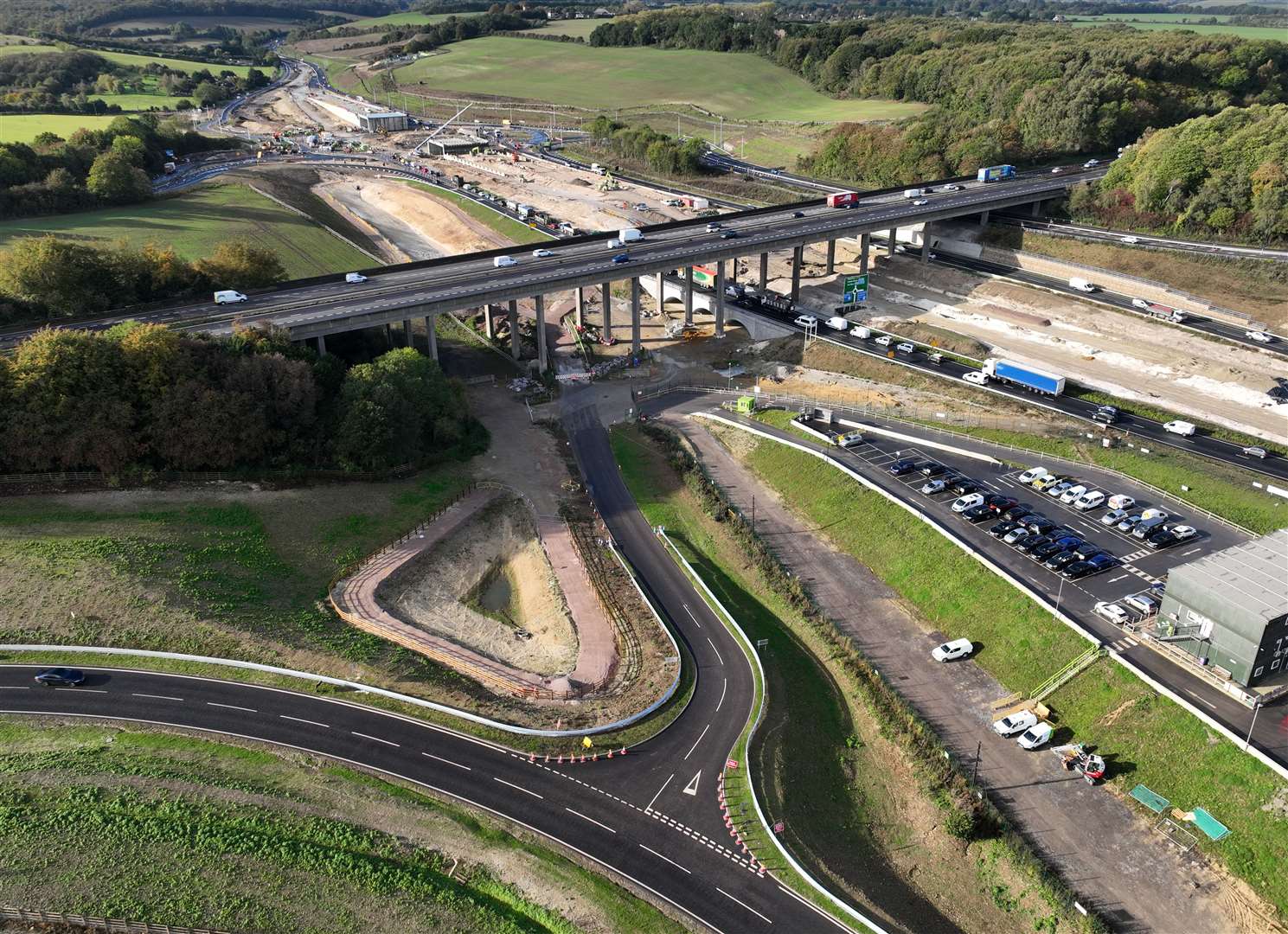Progress on the Stockbury flyover in October. Picture: Phil Drew