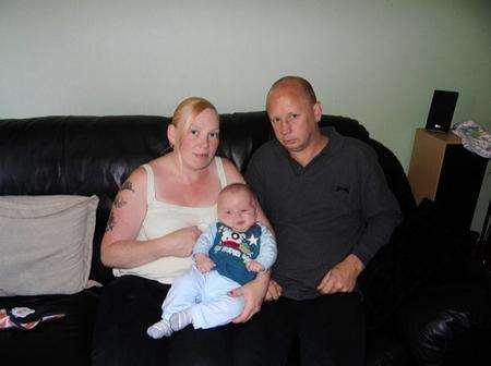 Ann Bowers and Stuart Foster and son Dexter, four months. They booked a wedding at Court Stairs Manor in Pegwell