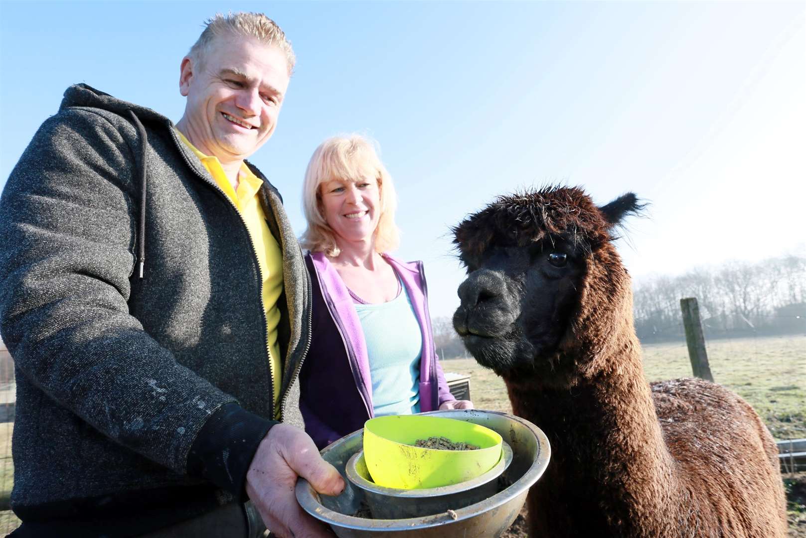Andrew and Kirstie Brown run an Alpaca farm in Hartlip and want to expand the business by opening a coffee shop in part of the barn. Picture: Phil Lee