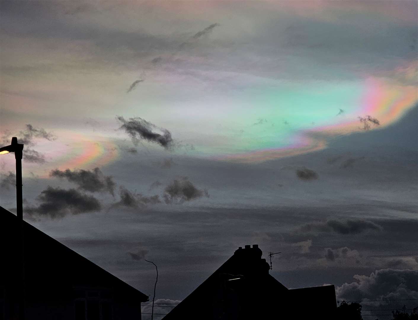 The colourful clouds were also spotted above Maidstone. Picture: Scott Farry