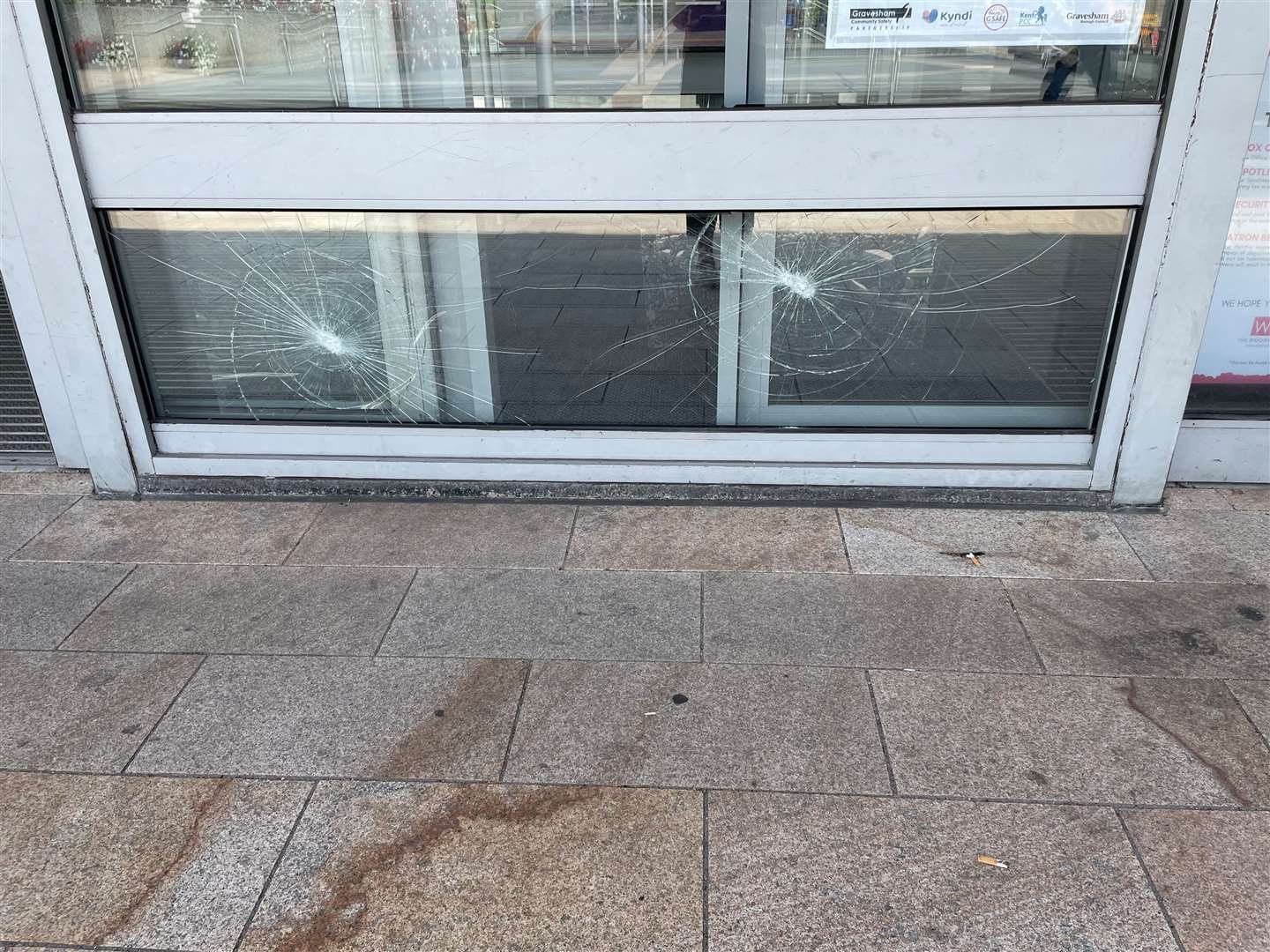 The windows and doors have been broken