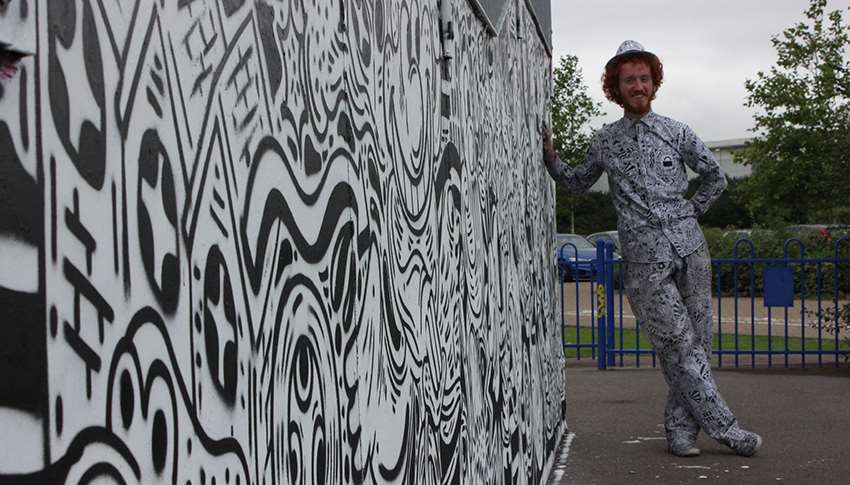 Sam Cox is known as The Doodle Man