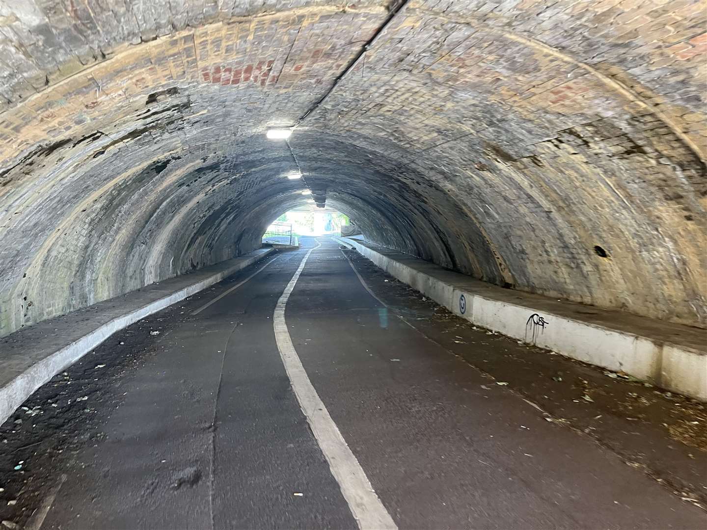 Cyclists and pedestrians can both use the underpass