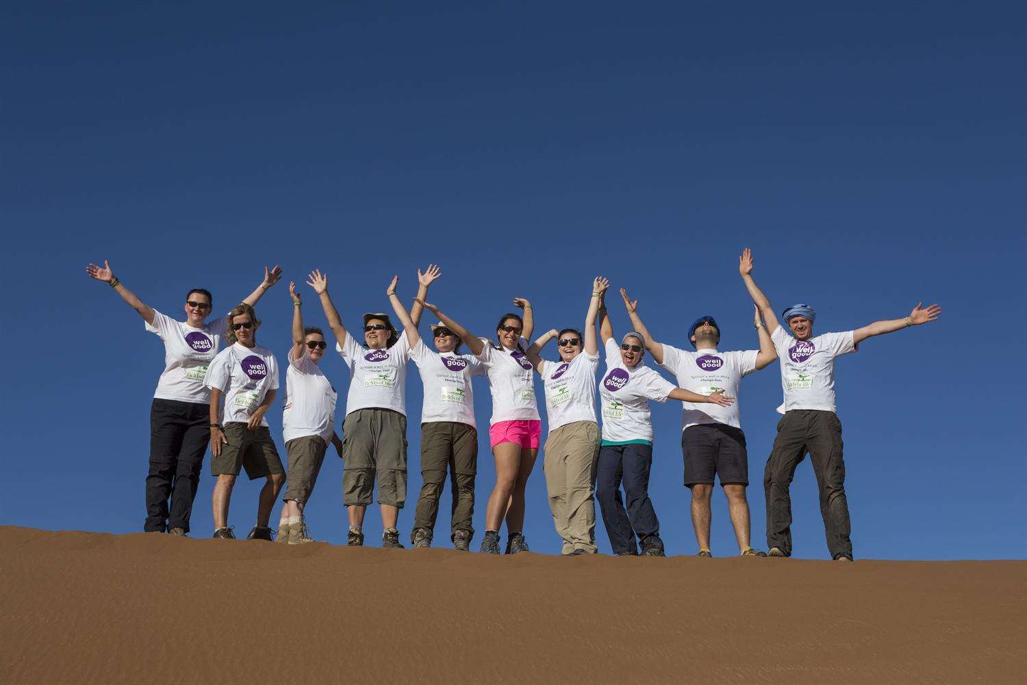 The trekkers dubbed themselves the 'Sahara Warriors'