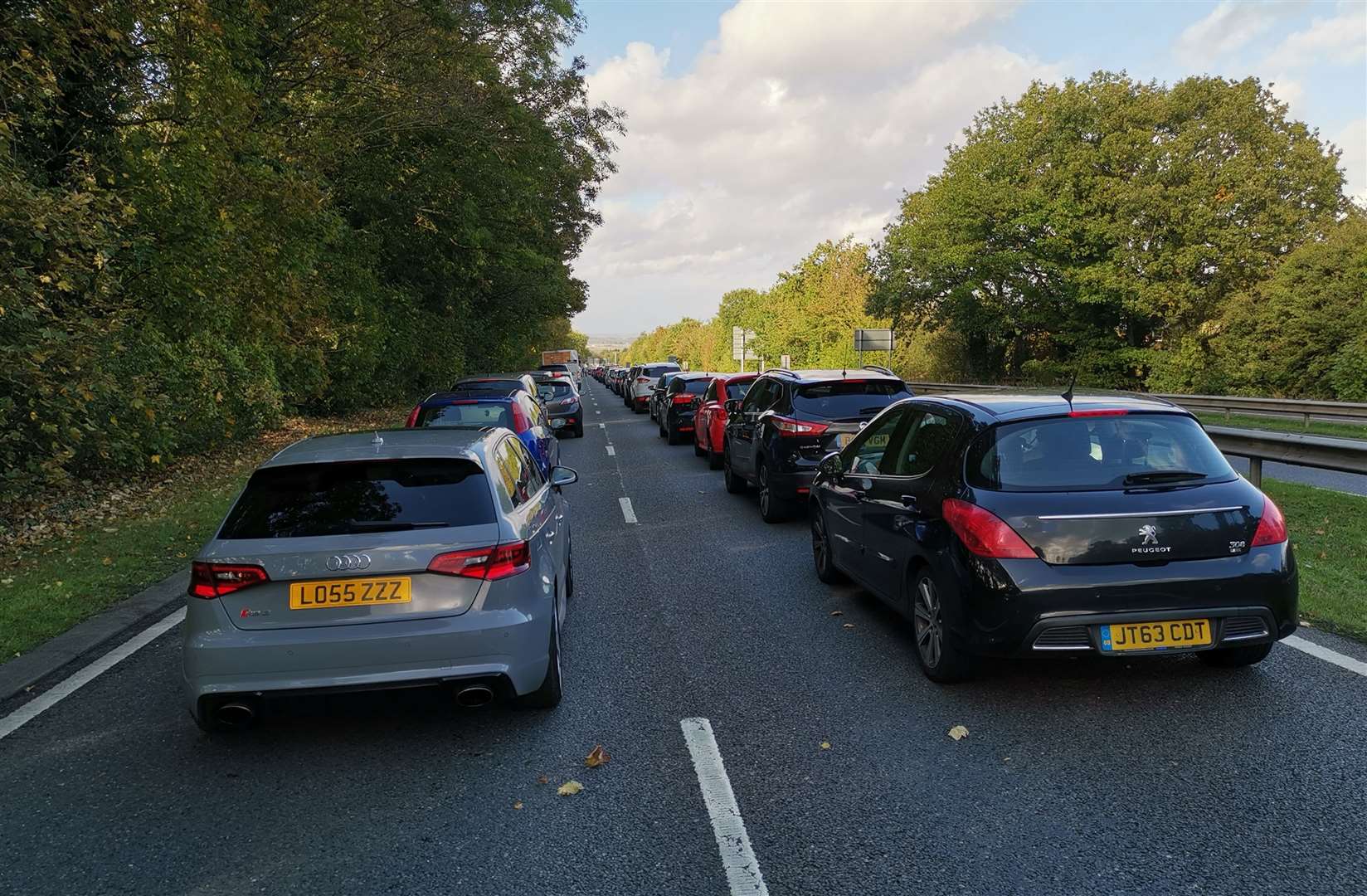 Traffic queues are building on Hoath Way