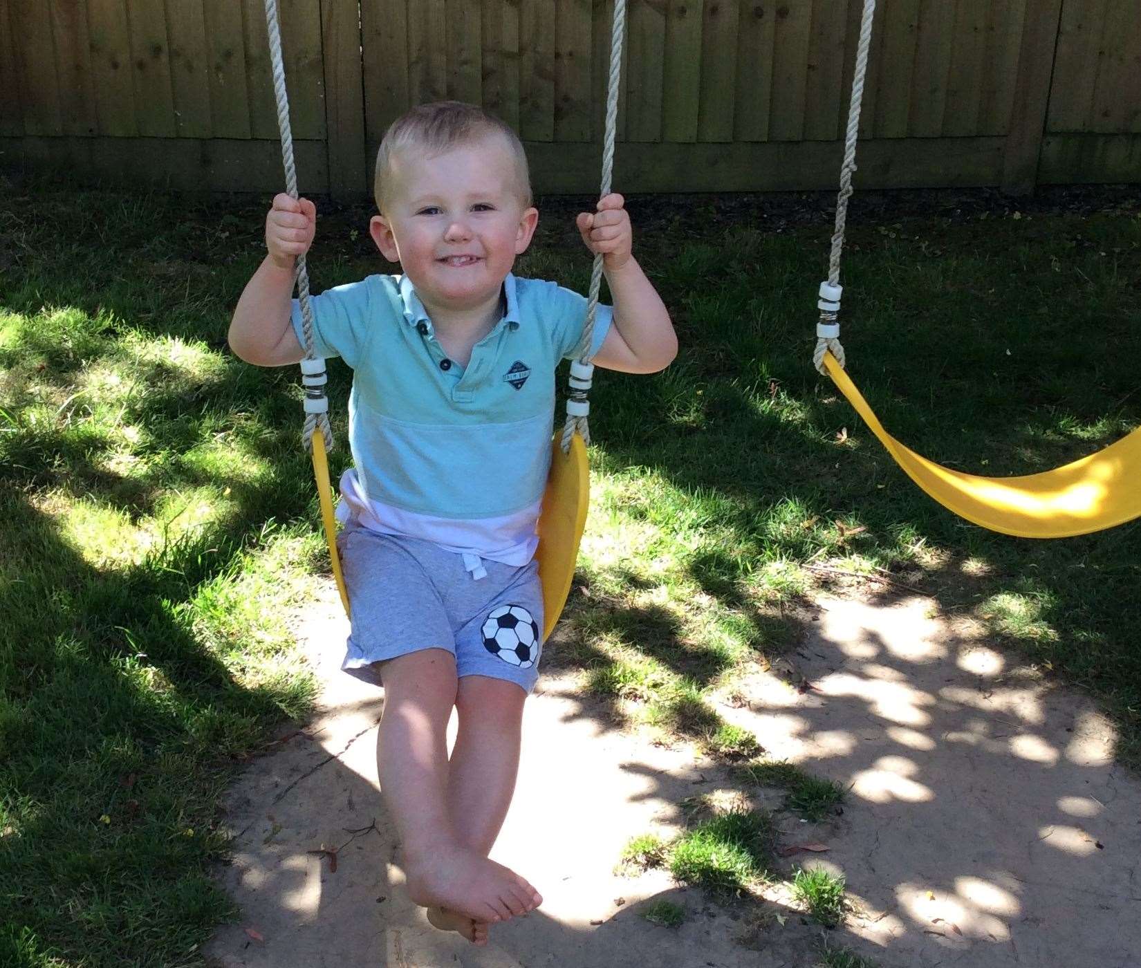 Caroline May started the fundraising appeal to thank staff who saved the life of her two-year-old son Arthur