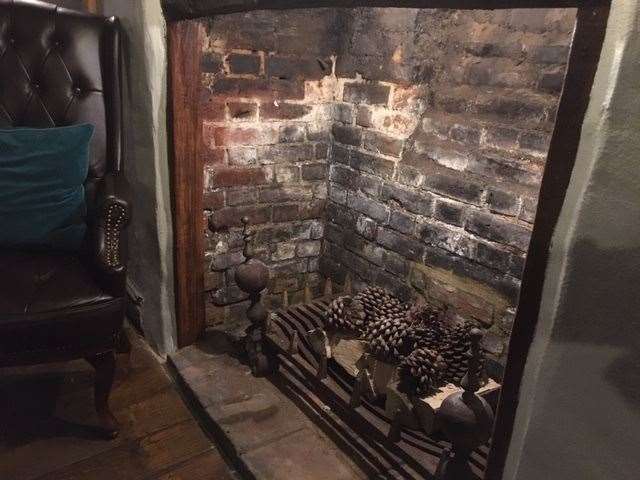This one was a project during lockdown and once the bricks were gone this stunning fireplace was revealed – apparently there’s a bread oven alongside too