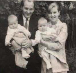 Shonach Roberts with her first husband Robert and their sons in 1968. Picture courtesy of Mrs Roberts' family