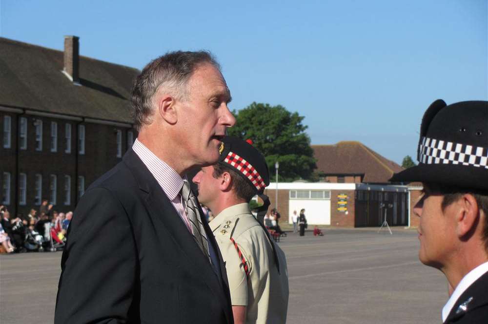 Canterbury and Whitstable MP Julian Brazier at Howe Barracks