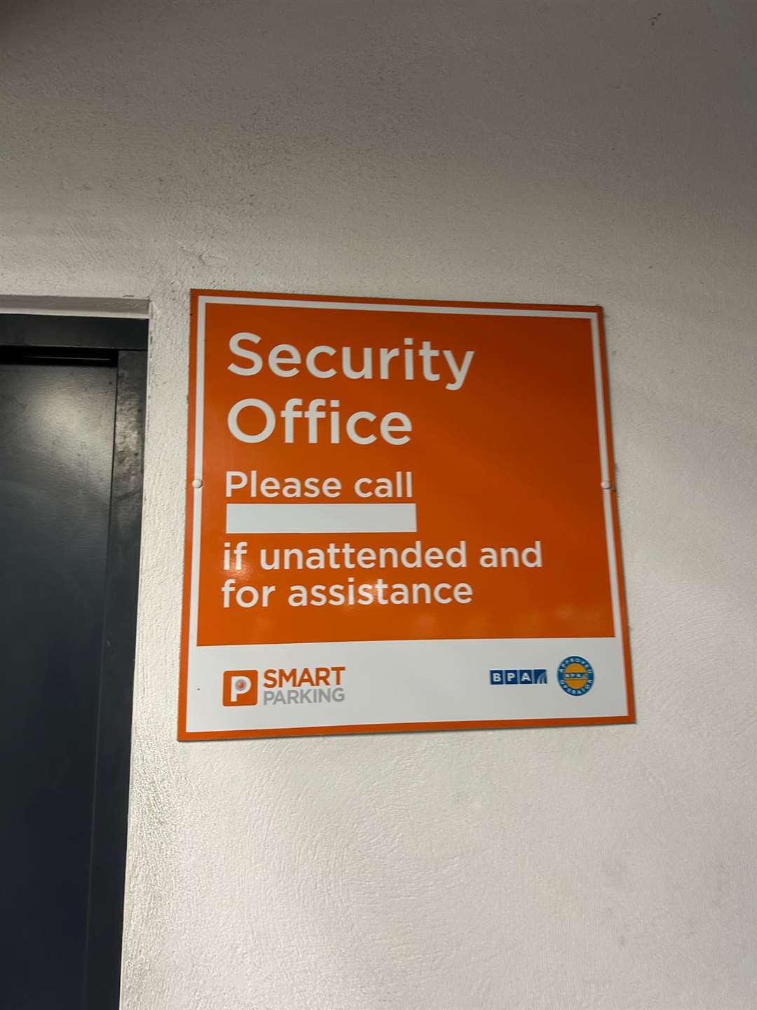 A sign telling people to contact security if there is a problem at the M&S car park in London Road, Sevenoaks, has been left blank. Picture: George Hargreaves (62308512)