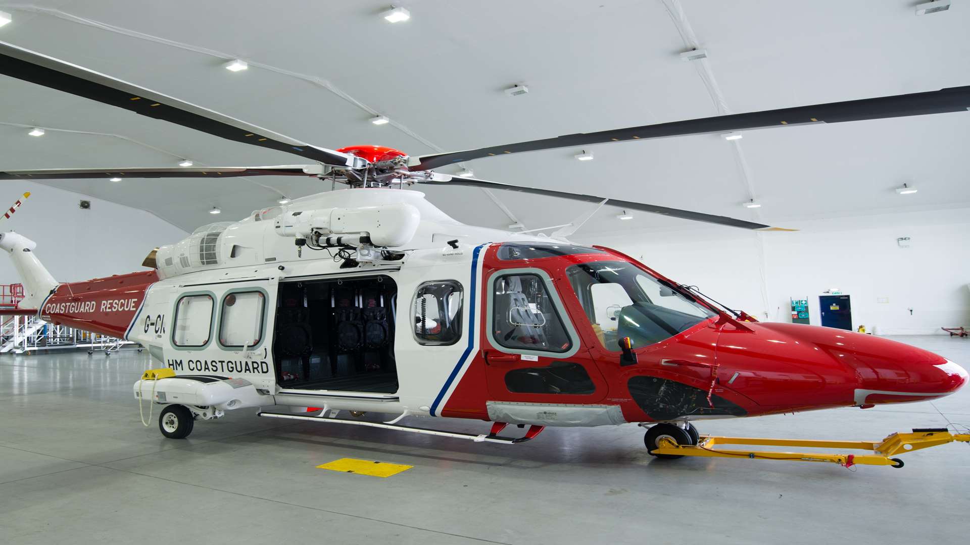 The Bristow search and rescue helicopter